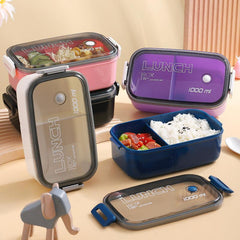 Microwave Safe 2 Compartment Lunch Box for Students and Office Workers