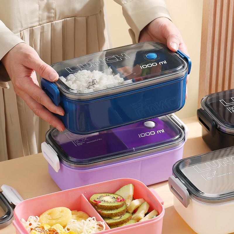 Microwave Safe 2 Compartment Lunch Box for Students and Office Workers