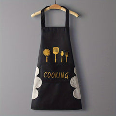 Cookware Printed Apron With Pockets Halter Apron For Chef