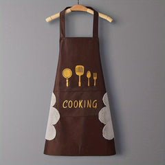 Cookware Printed Apron With Pockets Halter Apron For Chef