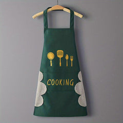 Cookware Printed Apron With Pockets Halter Apron For Chef