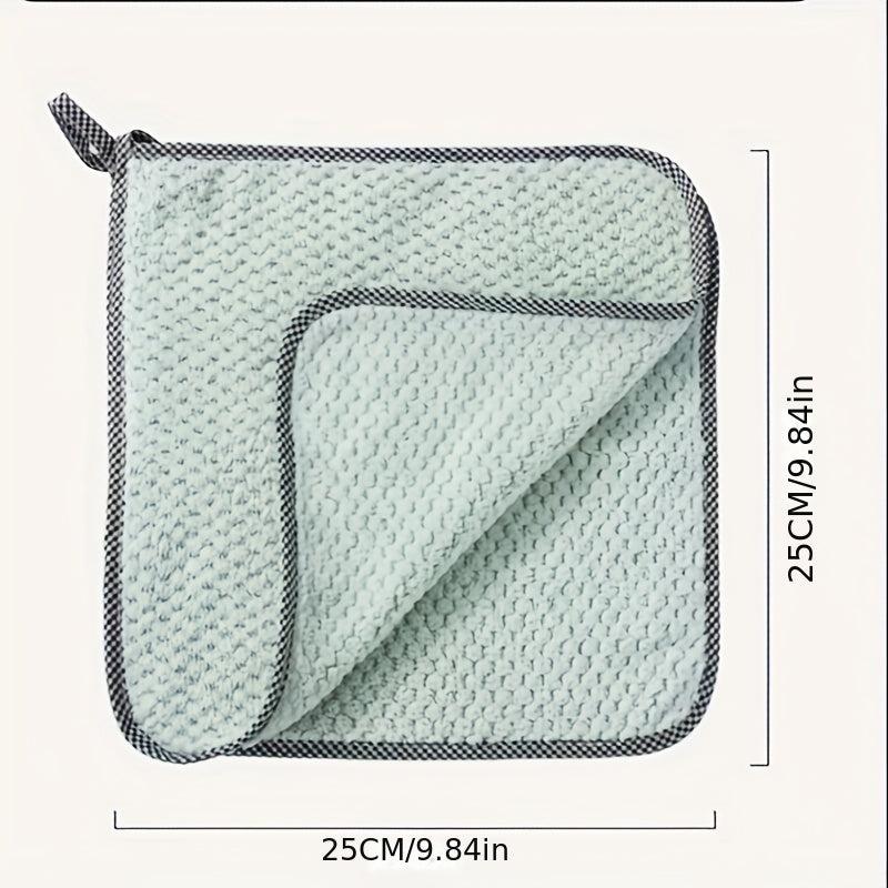 10pcs Dish Towels Non-stick Kitchen Rag Absorbent Scouring Pad