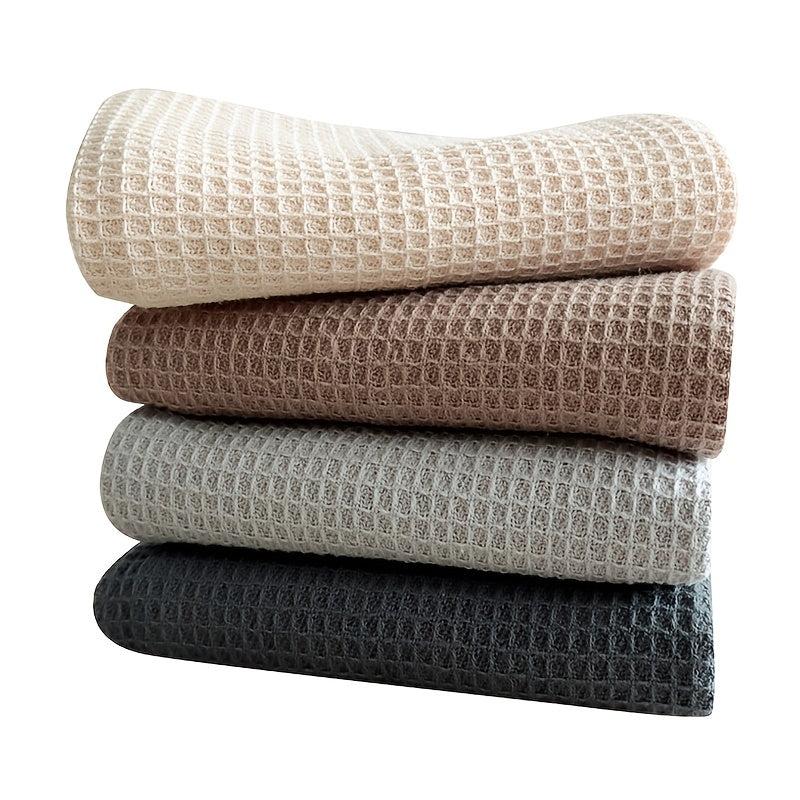 4pcs Thickened Waffle Dish Towels Kitchen Cleaning Cloth Absorbent Mixed