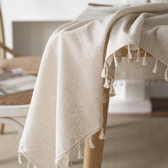 Bohemian Fringe Embroidered Tablecloth