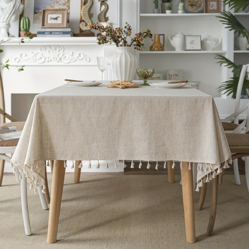 Bohemian Fringe Embroidered Tablecloth