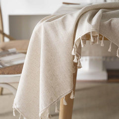 Bohemian Fringe Embroidered Tablecloth