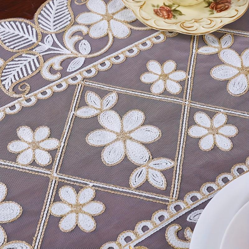 Polyester Table Runner Solid Style Holiday Decoration Fabric Tablecloth
