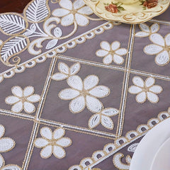 Polyester Table Runner Solid Style Holiday Decoration Fabric Tablecloth