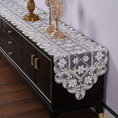 Polyester Table Runner Solid Style Holiday Decoration Fabric Tablecloth