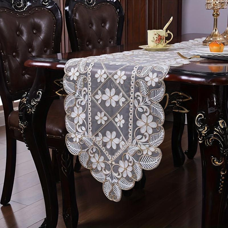 Polyester Table Runner Solid Style Holiday Decoration Fabric Tablecloth