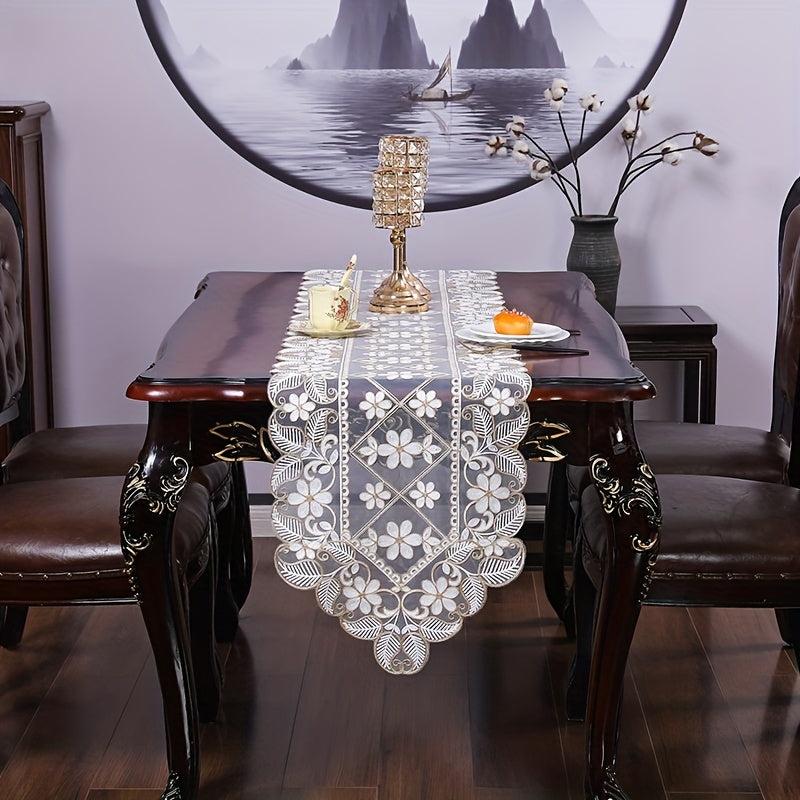 Polyester Table Runner Solid Style Holiday Decoration Fabric Tablecloth