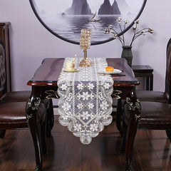 Polyester Table Runner Solid Style Holiday Decoration Fabric Tablecloth