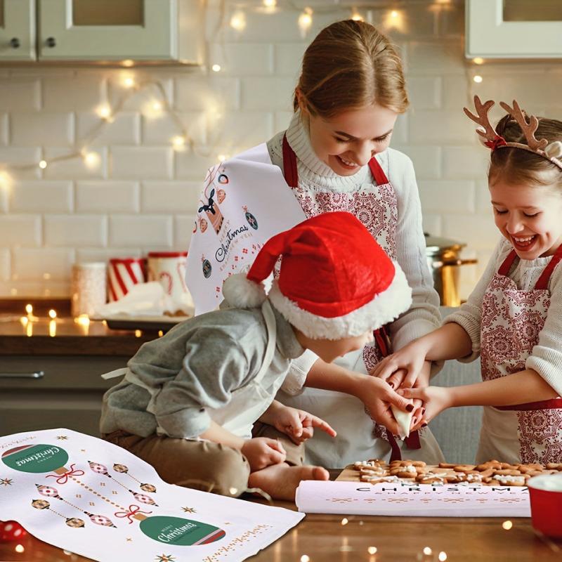 4pcs Christmas Hand Towels Dish Cloth Set