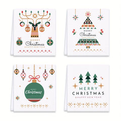4pcs Christmas Hand Towels Dish Cloth Set