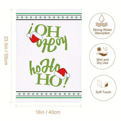 4pcs Christmas Hand Towels Dish Cloth Set