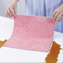 10pcs Coral Velvet Dish Washing Towel for Kitchen Cleaning