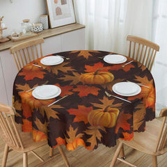 Autumn Leaf Thanksgiving Pumpkin Tablecloth