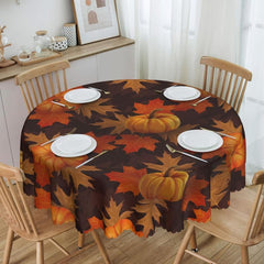 Autumn Leaf Thanksgiving Pumpkin Tablecloth