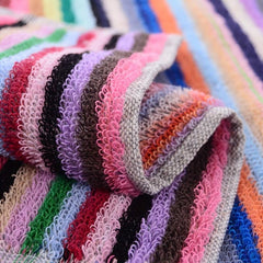 5pcs Square Dish Cloths Random Contemporary Dish Towels Striped Handkerchiefs