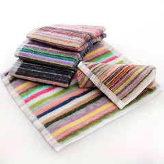 5pcs Square Dish Cloths Random Contemporary Dish Towels Striped Handkerchiefs