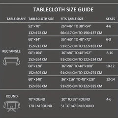 Polyester Tablecloth Floral Pattern Waterproof Table Cloth Rectangle Tablecloth