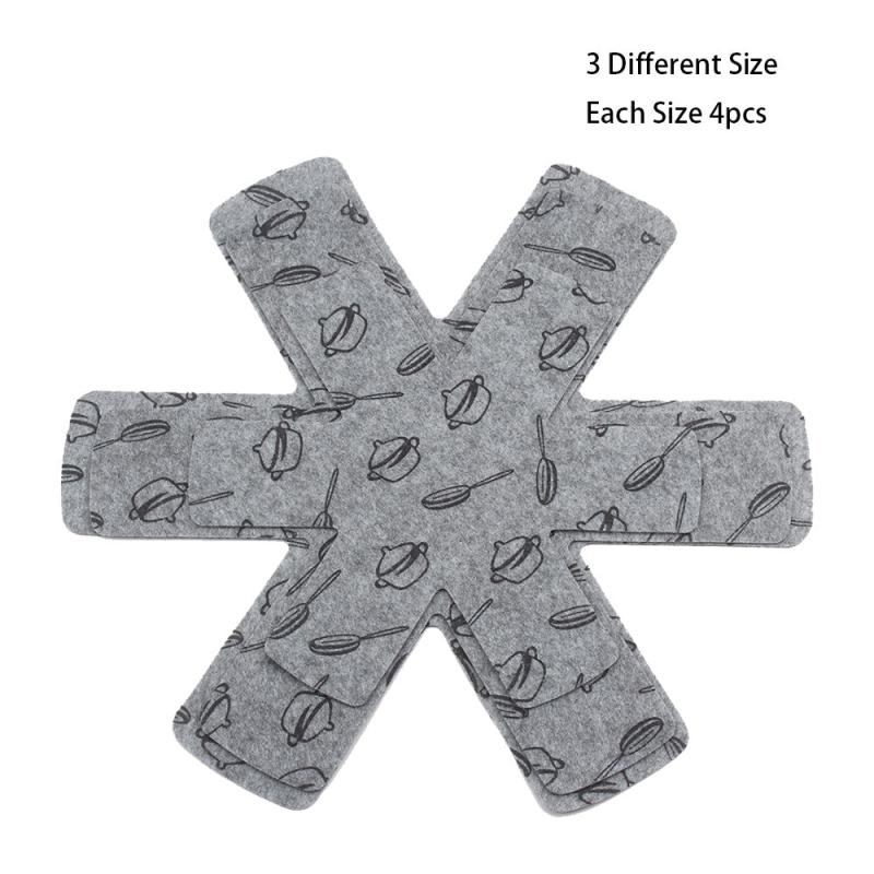 Felt Pot Pan Protectors - Set of 12 Pan Separators for Protecting Pots and Pans