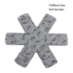 Felt Pot Pan Protectors - Set of 12 Pan Separators for Protecting Pots and Pans