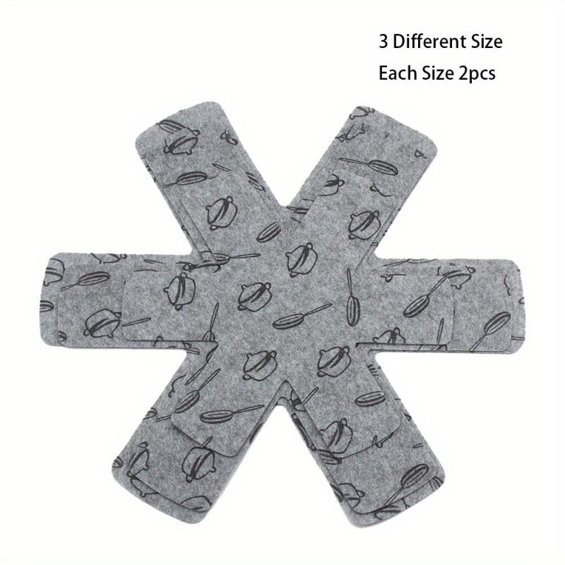 Felt Pot Pan Protectors - Set of 12 Pan Separators for Protecting Pots and Pans