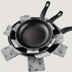 Felt Pot Pan Protectors - Set of 12 Pan Separators for Protecting Pots and Pans