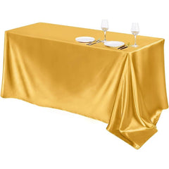 Waterproof Polyester Satin Solid Tablecloth - Rectangle Style
