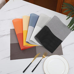 Japanese Non Slip PVC Table Mat Woven Heat Resistant Dining Pads