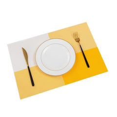 Japanese Non Slip PVC Table Mat Woven Heat Resistant Dining Pads