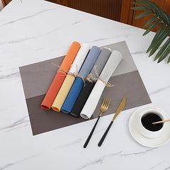 Japanese Non Slip PVC Table Mat Woven Heat Resistant Dining Pads