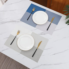 Japanese Non Slip PVC Table Mat Woven Heat Resistant Dining Pads