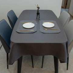 Rectangle Waffle Pattern Tablecloth, Stain Resistant, 152.4 x 213.36 cm