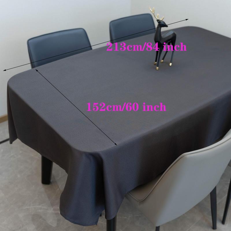 Rectangle Waffle Pattern Tablecloth, Stain Resistant, 152.4 x 213.36 cm
