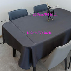 Rectangle Waffle Pattern Tablecloth, Stain Resistant, 152.4 x 213.36 cm