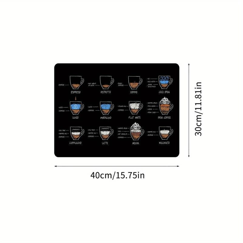 Coffee Dish Drying Mat Soft Absorbent Wear-resistant Pet Placemat