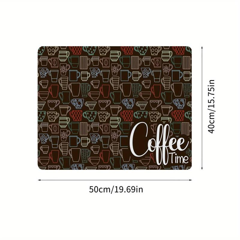 Coffee Dish Drying Mat Soft Absorbent Wear-resistant Pet Placemat