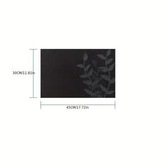 Leaf Pattern PVC Placemat Set of 8 High Temperature Resistant Table Mat