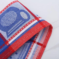 4pcs Jacquard Plaid Tea Towel Multifunctional Kitchen Towel Cloth Dish Towel