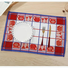 4pcs Jacquard Plaid Tea Towel Multifunctional Kitchen Towel Cloth Dish Towel