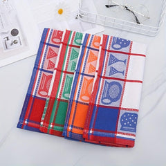 4pcs Jacquard Plaid Tea Towel Multifunctional Kitchen Towel Cloth Dish Towel