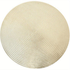 6pcs Wheat Ear Bronzing PVC Placemats - Tabletop Protection