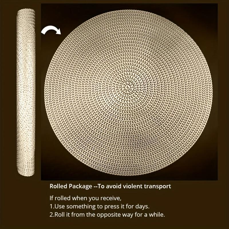 6pcs Wheat Ear Bronzing PVC Placemats - Tabletop Protection