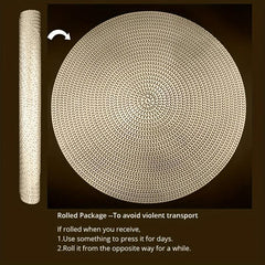6pcs Wheat Ear Bronzing PVC Placemats - Tabletop Protection