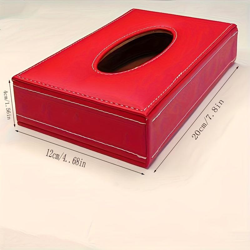 PU Tissue Box Home Daily Desktop Storage Box Bedroom Living Room Car Home Decor