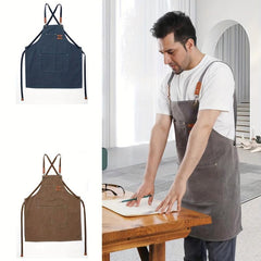 Waterproof Cotton Apron for Coffee Gardening Hair Salon