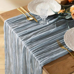 Boho Cheesecloth Table Runner for Wedding Reception Bridal Shower