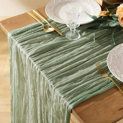 Boho Cheesecloth Table Runner for Wedding Reception Bridal Shower
